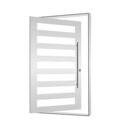 Modern impact pivot entry door